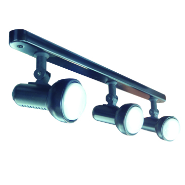 LLUM DECORATIU 7012/3NG FOCO REGLETA 3/LL R-63 E-27 NEGRE
